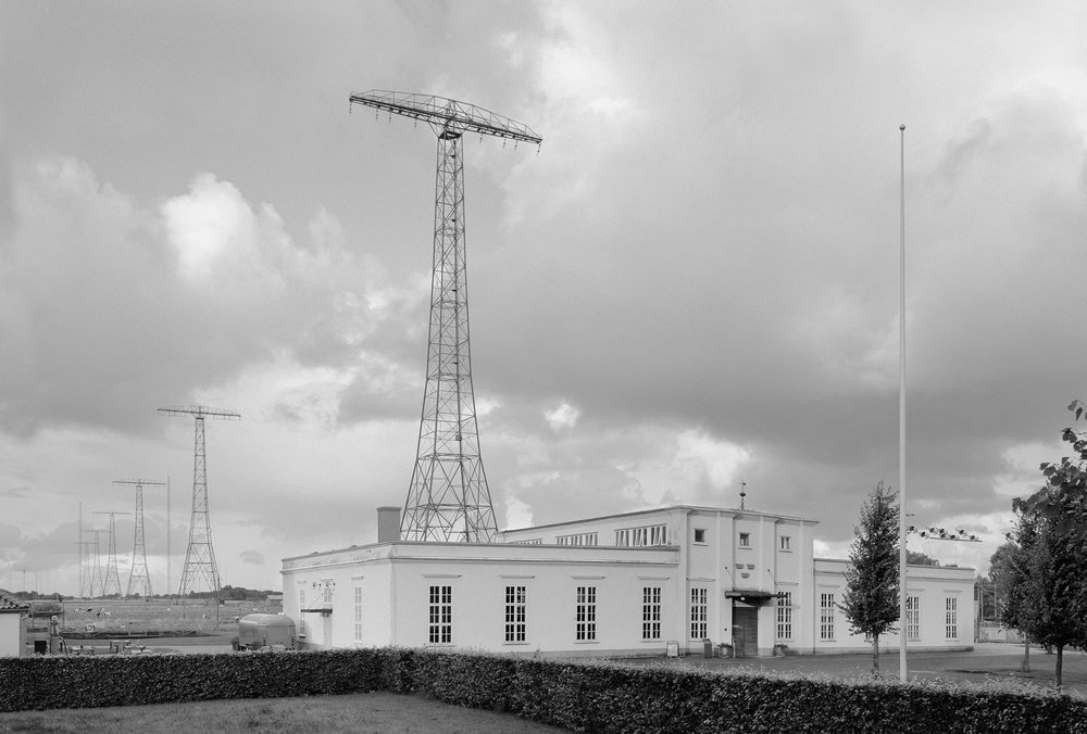 Grimeton radiostation med radiomaster.