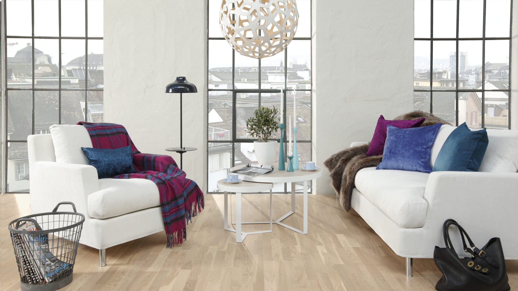 Tarkett Cream White 3-stavs parkettgolv