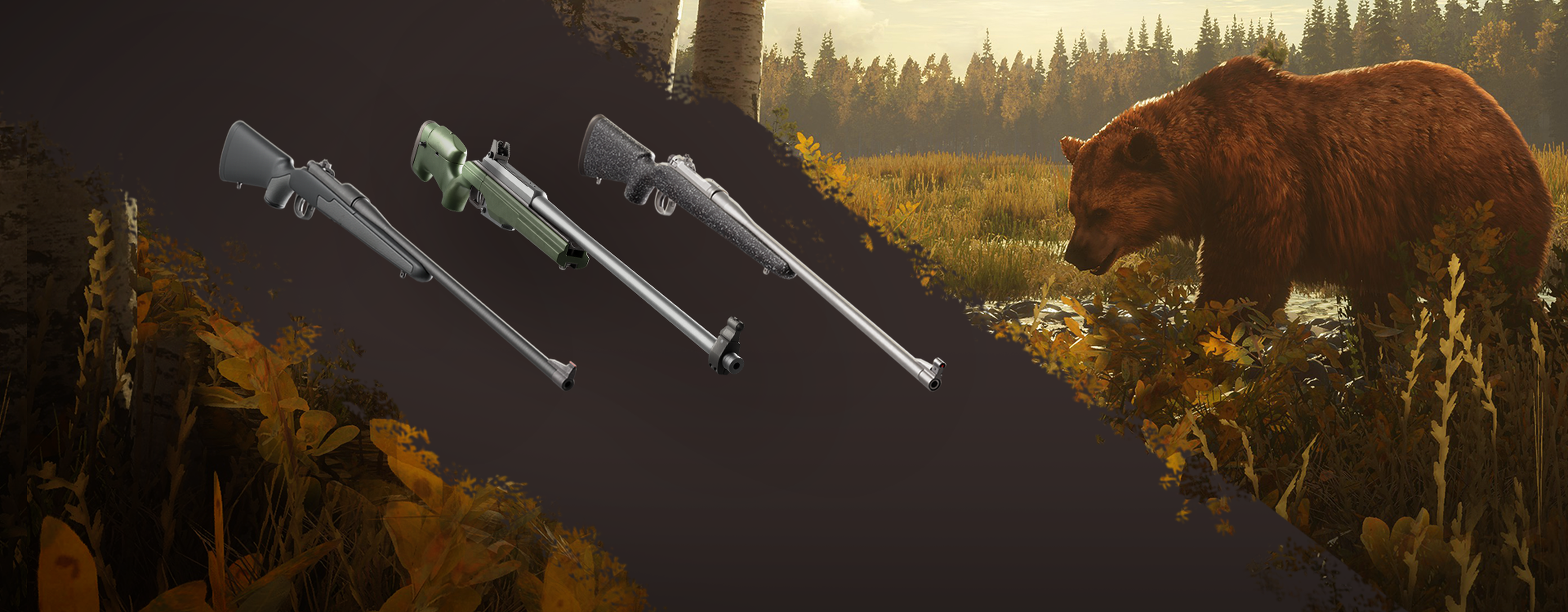 Hunter Power Pack weapons and Great One bear.