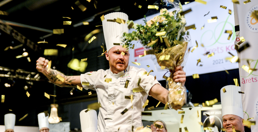 Kasper Kleihs tog hem titeln Årets Konditor 2021. Foto: Pressbild