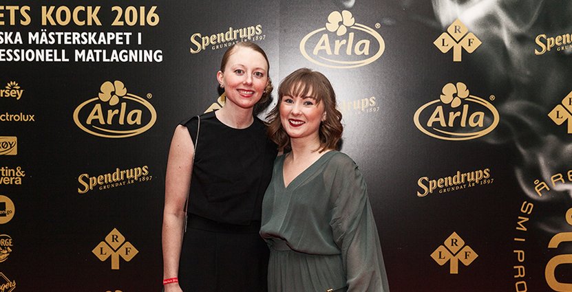 Lina Ahlin, kock på Agrikultur och vinnare av Karin Franssons mentorpris med kollegan Daniella Lundh. 