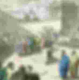 A play is performed in an ancient Greek theatre.