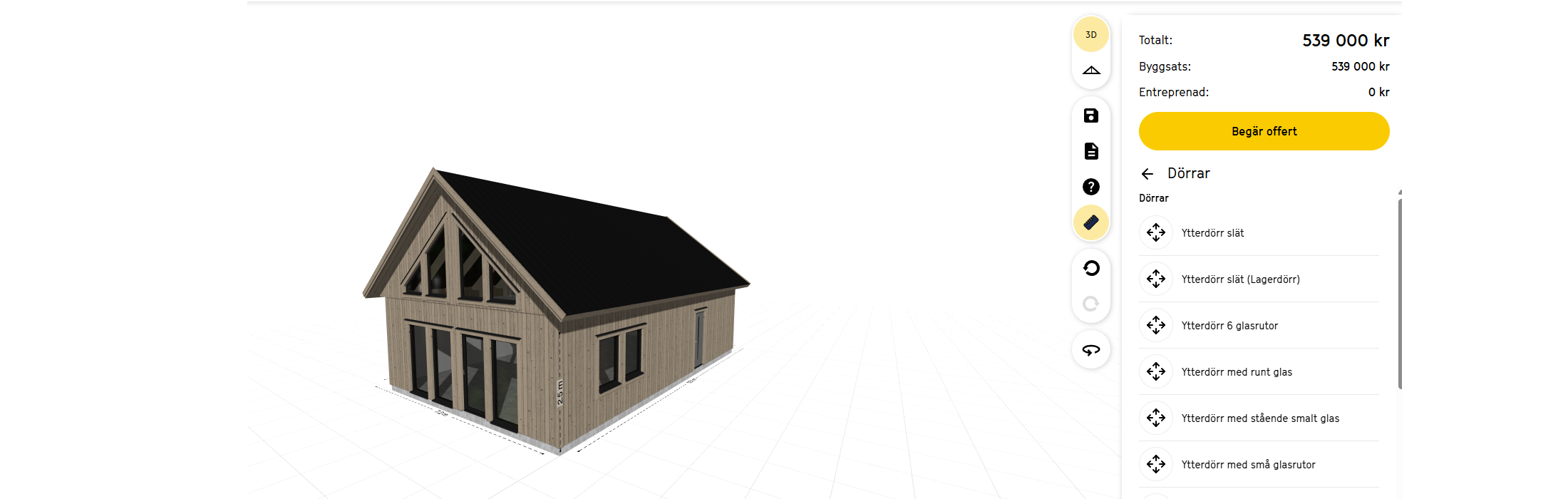 Designa ditt fritidshus i Lugo, Lundqvist Trävarus nya 3D-konfigurator.