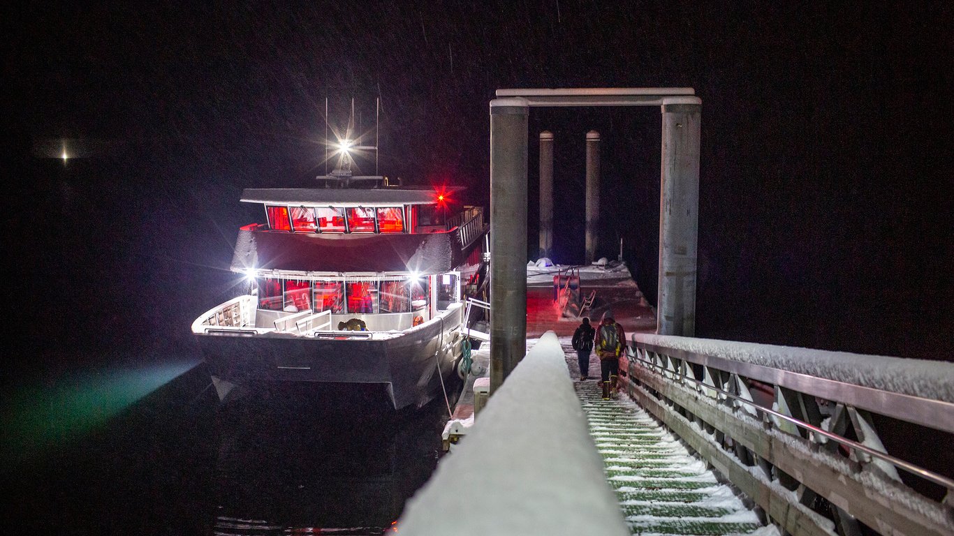 <p>The Coeur Alaska Kensington Mine is so remote, employees must take two buses and a boat to get to the site.</p>
