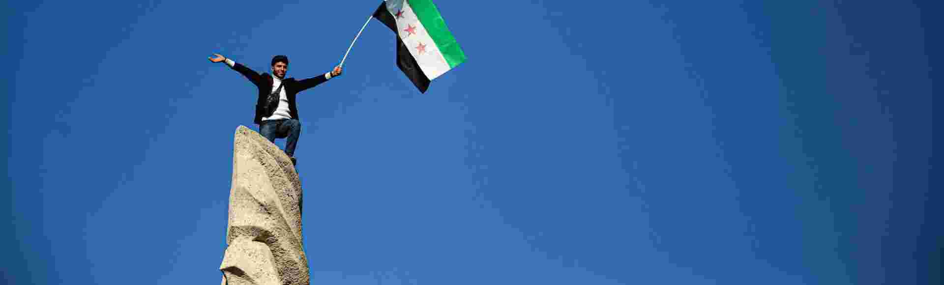 A major rally takes place in Aleppo in December on 'Victory Friday' to celebrate the fall of the Syrian regime of Bashar Al-Assad.