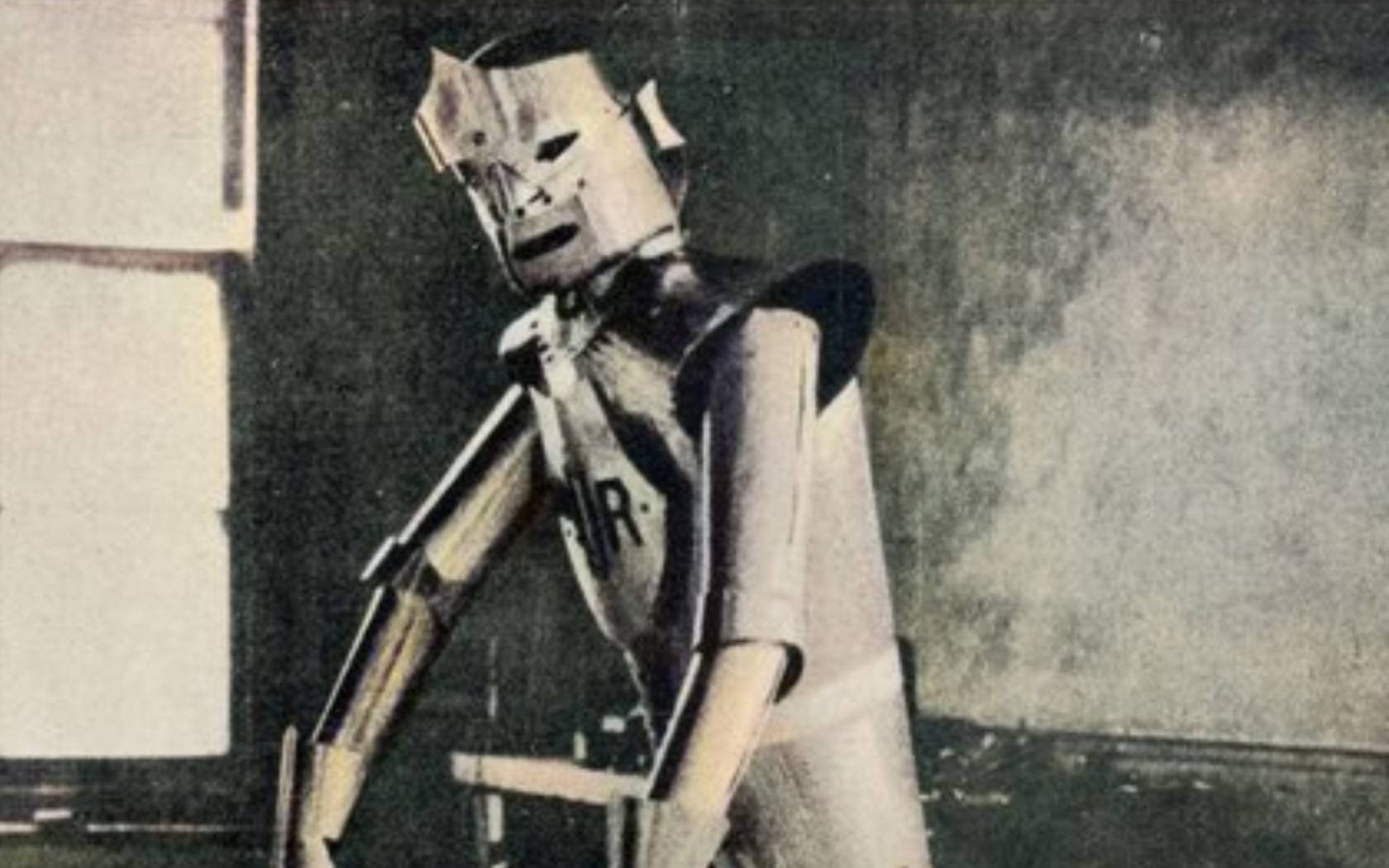 One of the cast from Karel Čapek's science fiction play of 1921, 'R.U.R. (Rossum's Universal Robots)'.