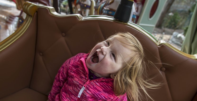 För Svea Håkansson, 2 år, var Blomsterkarusellen en favorit. 