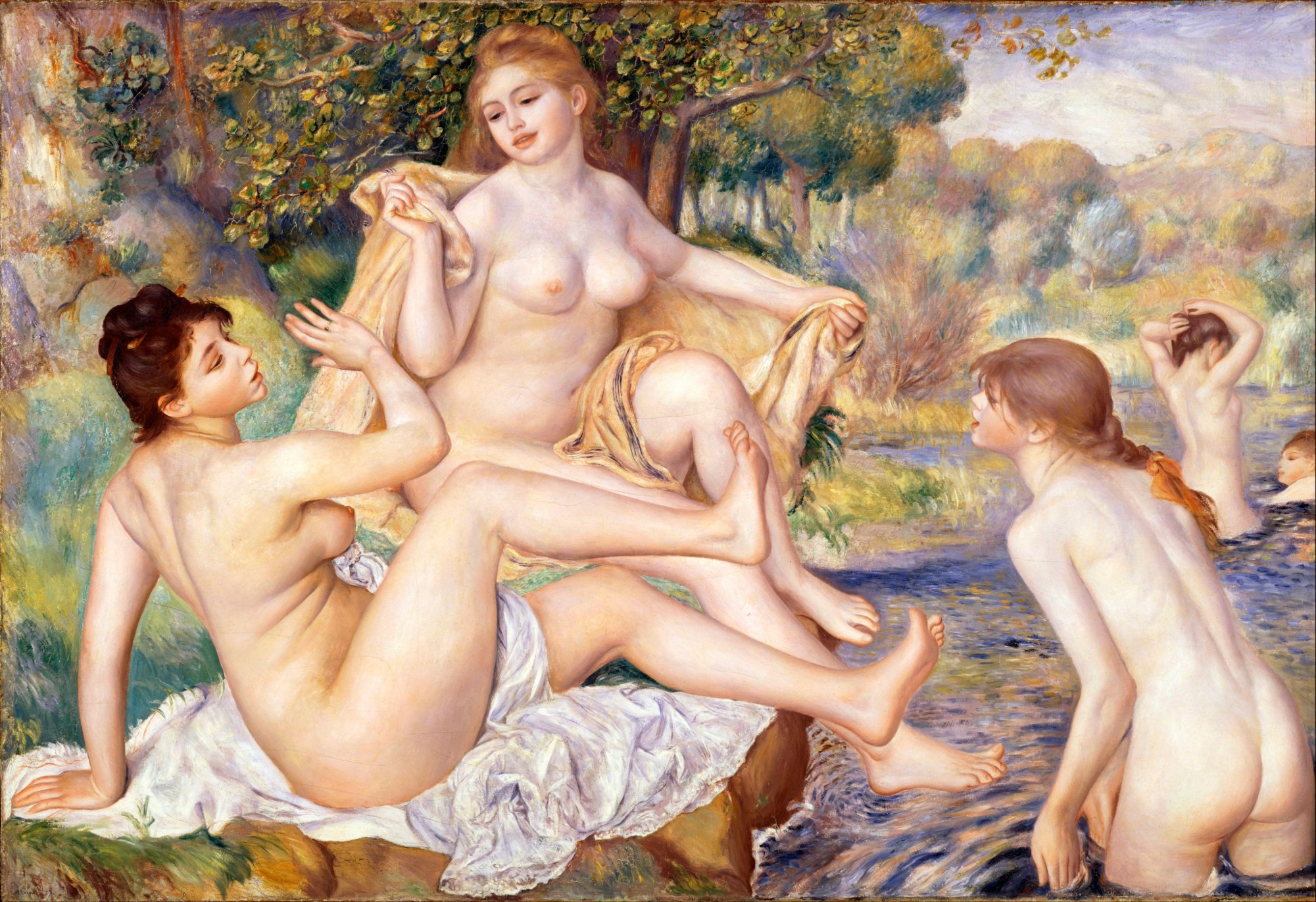 Renoir's Les Grandes Baigneuses or The Large Bathers, completed in 1887. Credit: SJArt