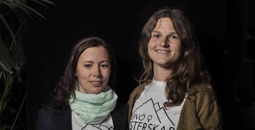 Nancy Bjerregaard och Nina Wertholz från Snö och Systerskap. 