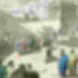 A play is performed in an ancient Greek theatre.