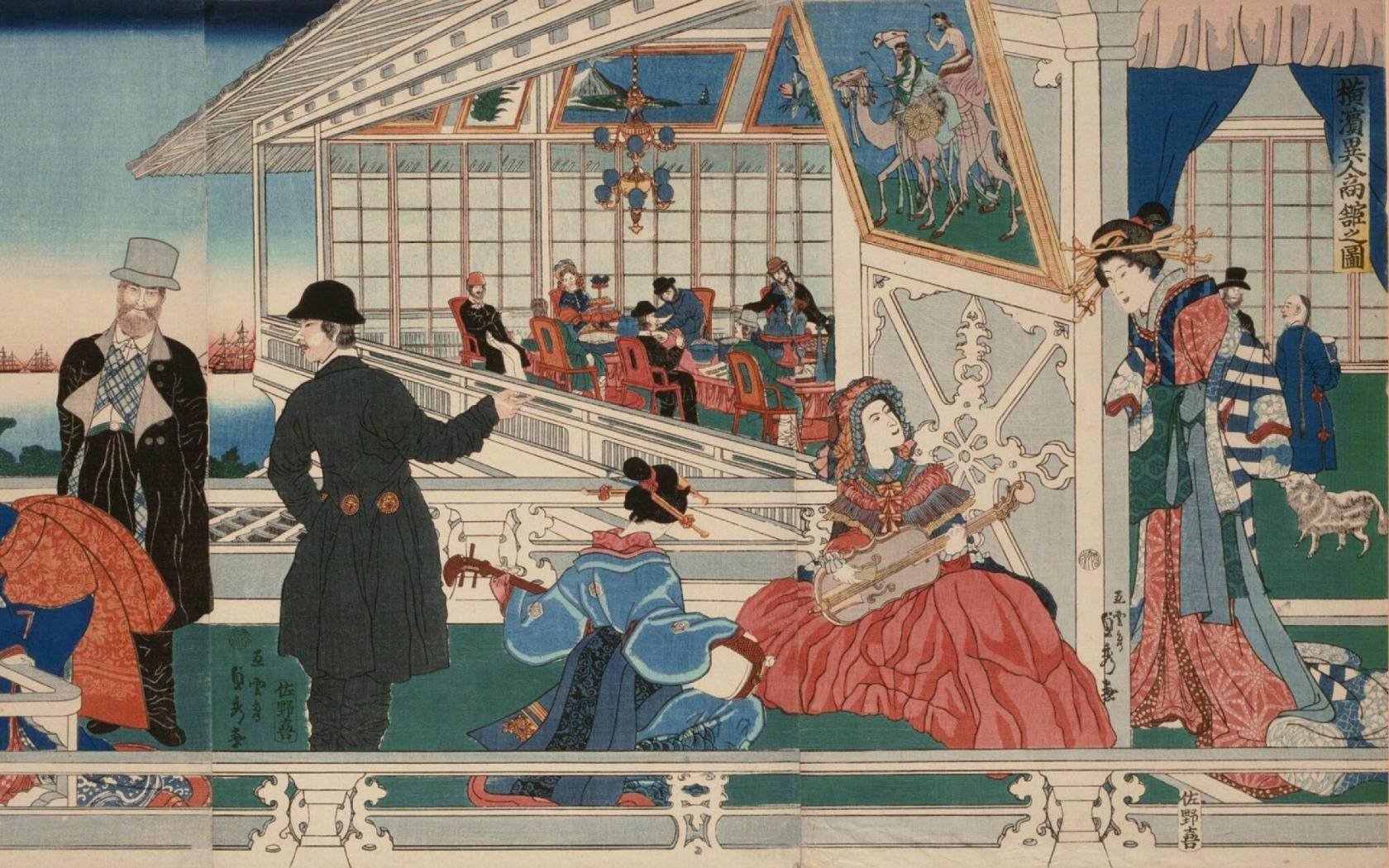 An American Mercantile Building in Yokohama, 1861.