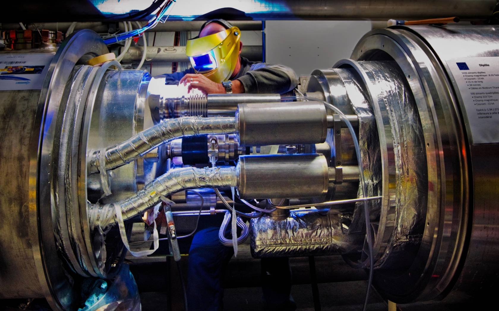 The Large Hadron Collider at Cern.