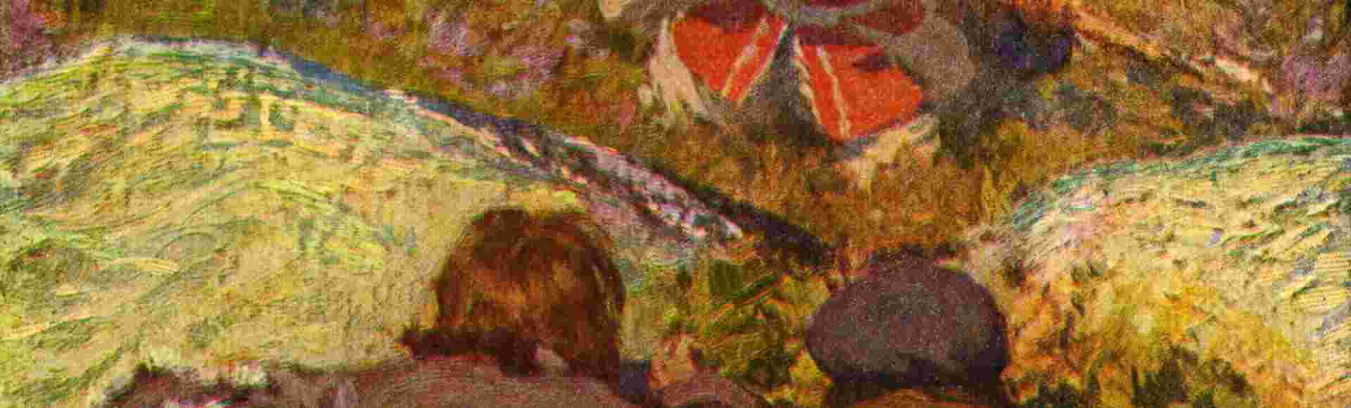 A scene from the novel Kidnapped, illustration by Robert Louis Stevenson.