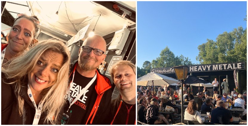 Lina Simonsson (tvåa från vänster) och kollegor från Heavy Metale 