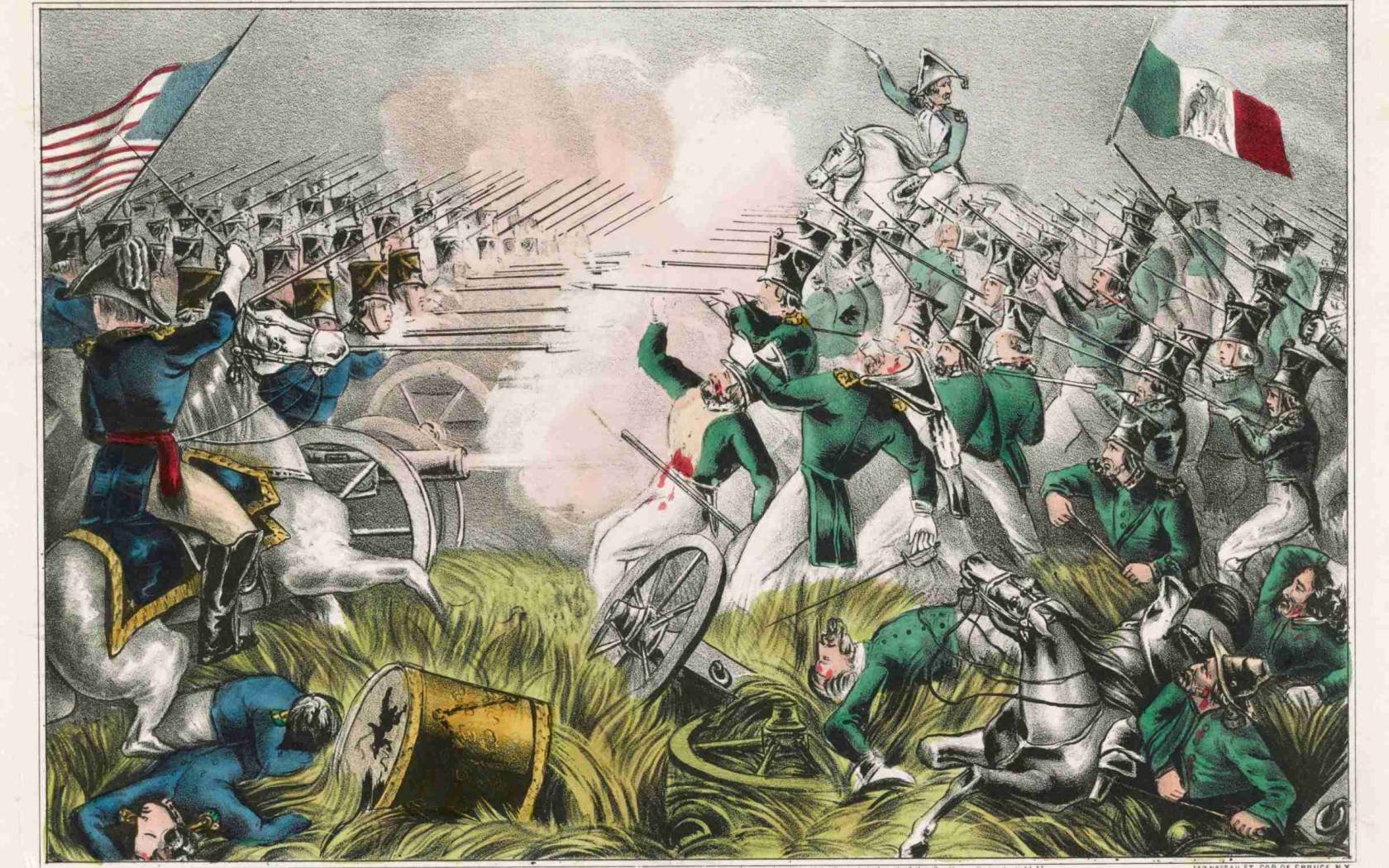 The armies of the United States and the Republic of Mexico at the Battle of Buena Vista, 22-23 February 1847.