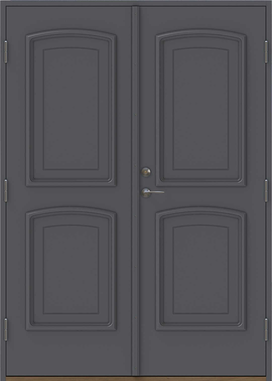 Safir pardörr utan glas Mörkgrå