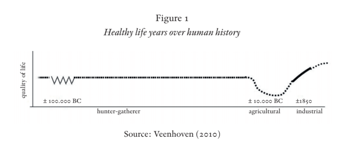 Figure 1: Healthy life years over human history