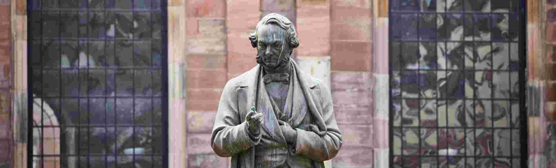 A statue of Richard Cobden in Manchester.
