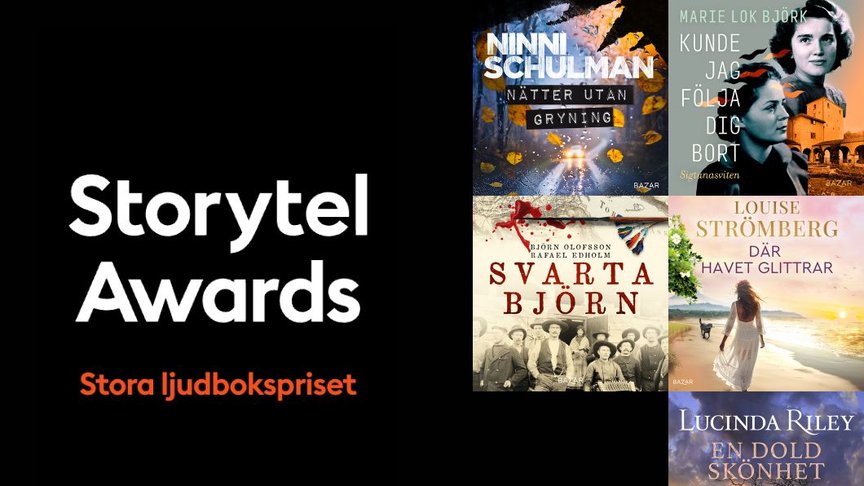 Bazar har fem nomineringar till Storytel Awards 2026