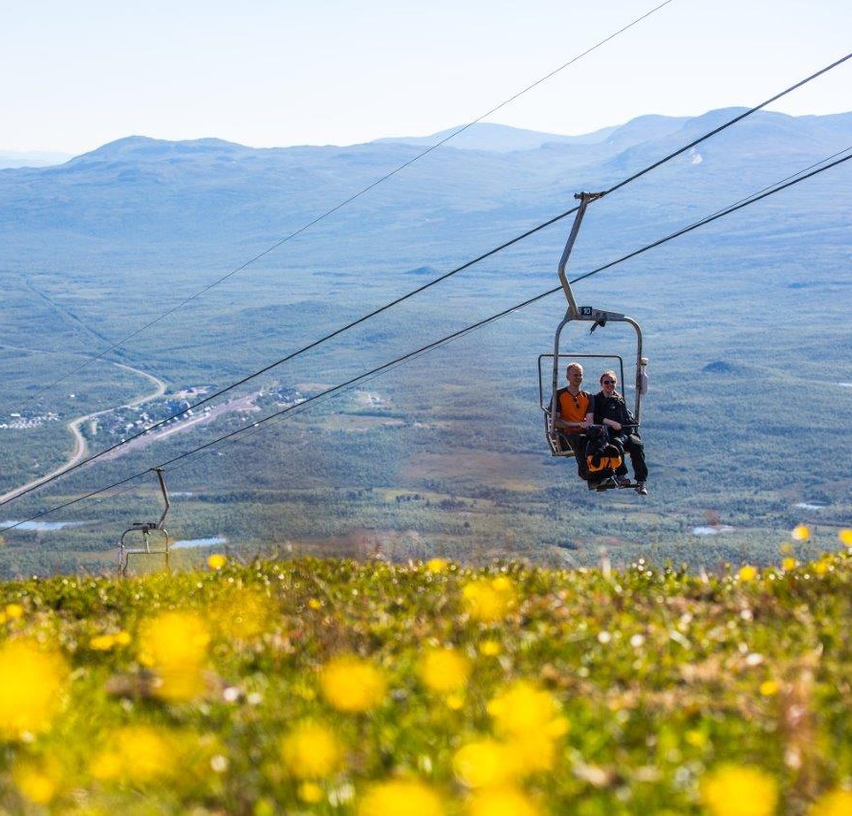 Linbana till Aurora Sky Station sommar