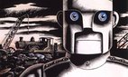 The front cover of 'The Iron Man' by Ted Hughes.