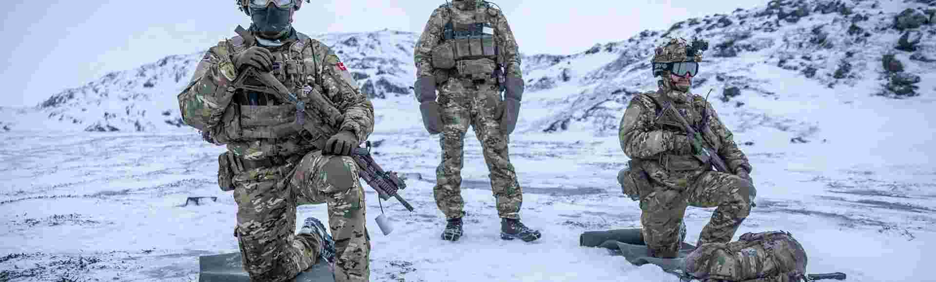 Soldiers from the Danish army taking part in live-fire training after their arrival in Greenland, on Sunday, 18 January 2026.