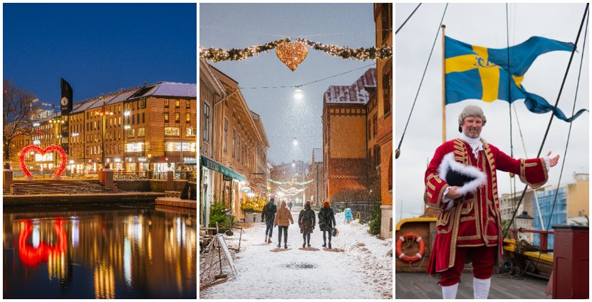 Brunnsparken, Haga och Ostindiefararen i julskrud. FOTO: Happy Visuals / Götheborg of Sweden 