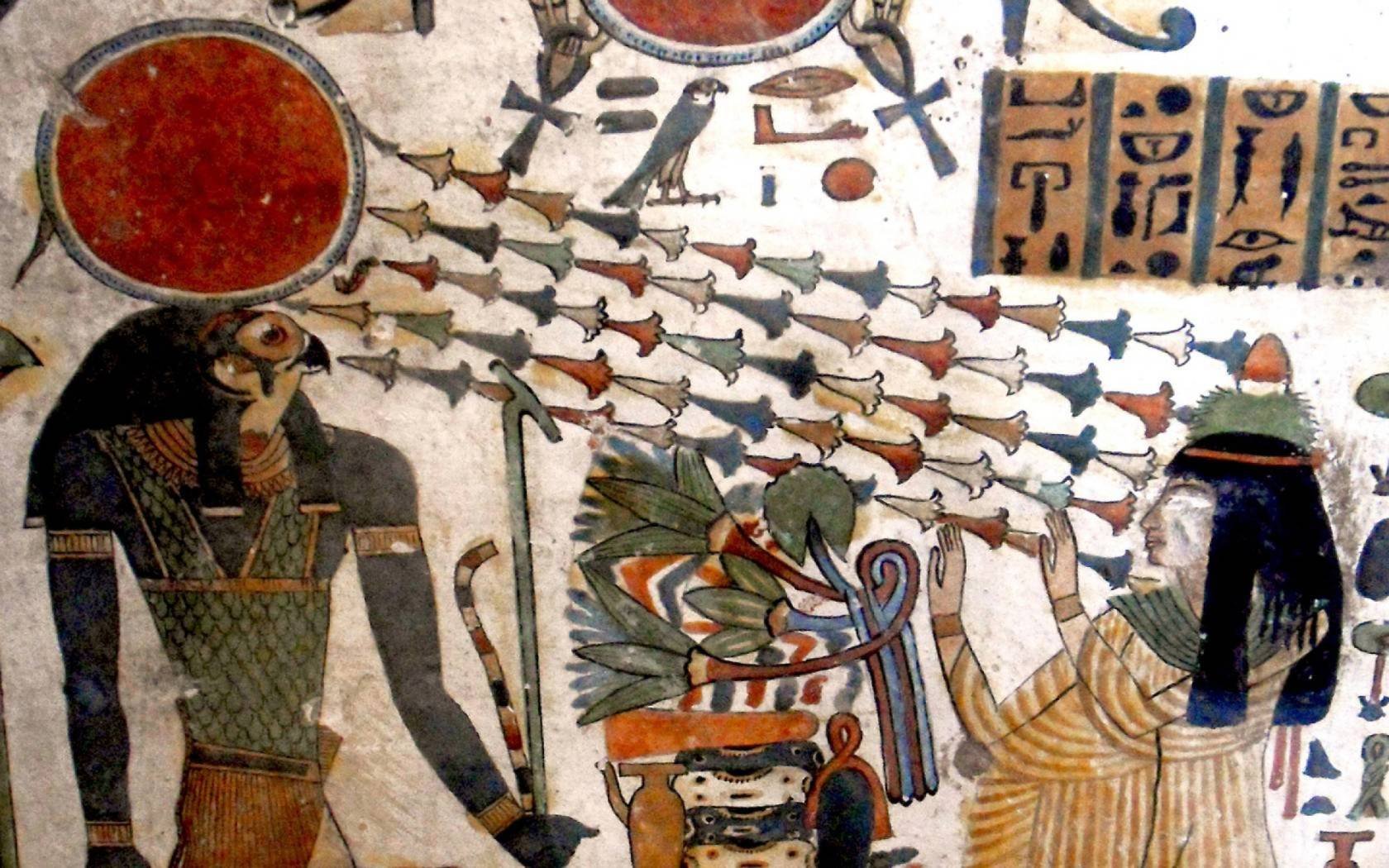 Stele of lady Taperet and the Sun God Ra 1450 B.C.