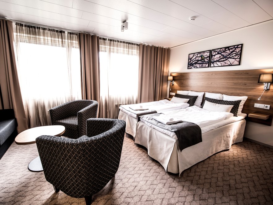 larger double room at Hotel Fjället in Björkliden