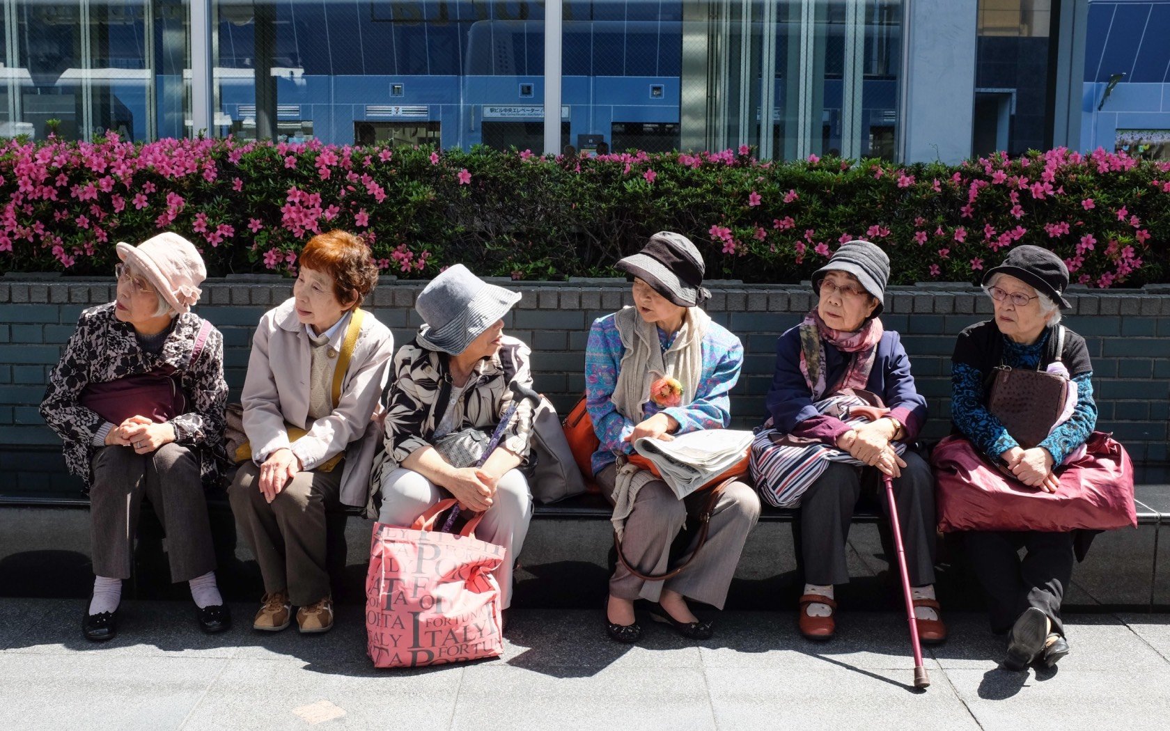 A group of elderly women in Kyoto, Japan. Credit: Trevor Mogg