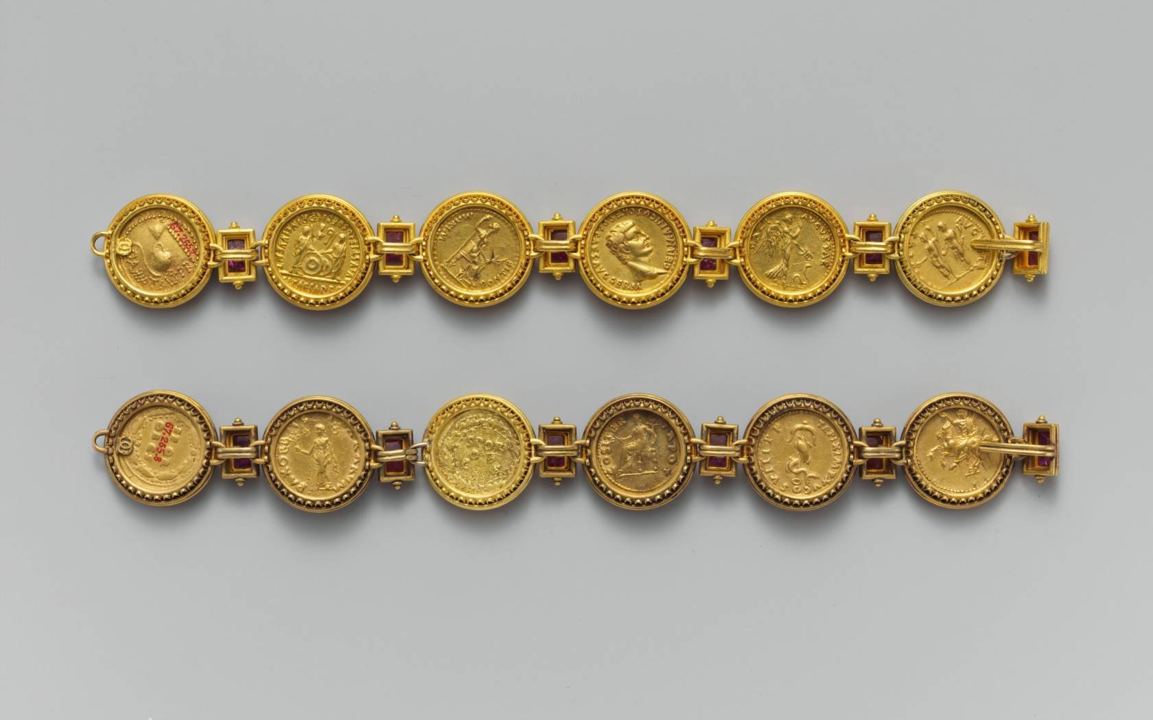 Gold aurei of the Twelve Caesars.