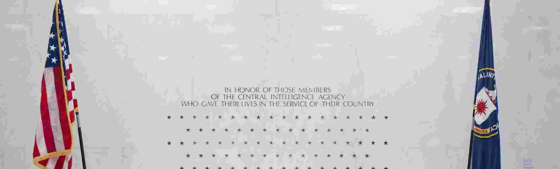 The Memorial Wall in the Central Intelligence Agency Headquarters, Langley, Virginia.